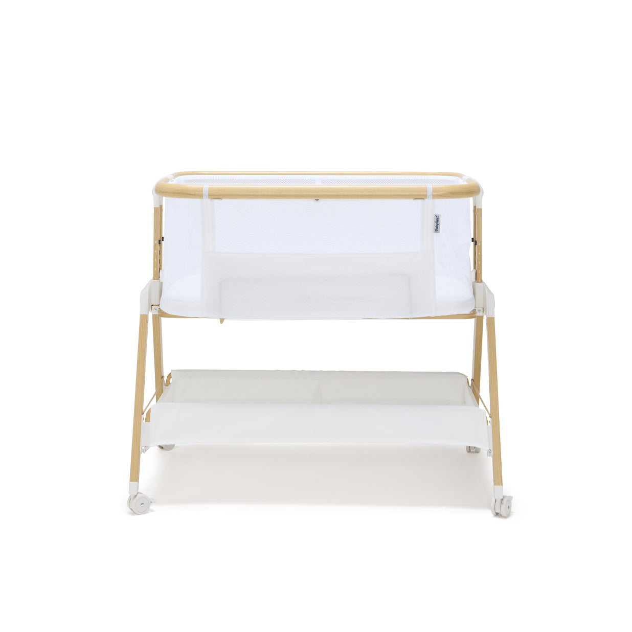 Alfie² Bedside Bassinet - White/Natural