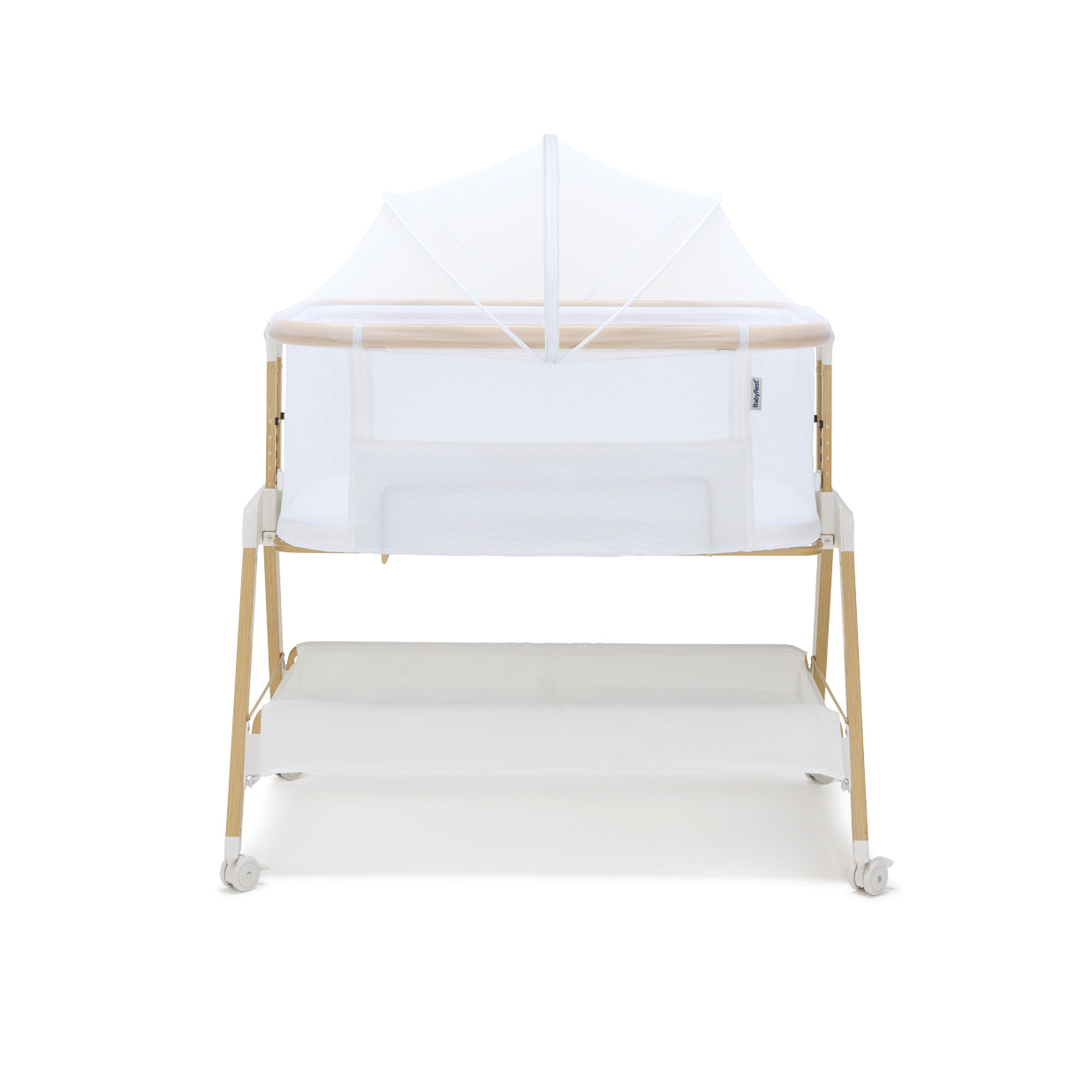Alfie² Bedside Bassinet - White/Natural