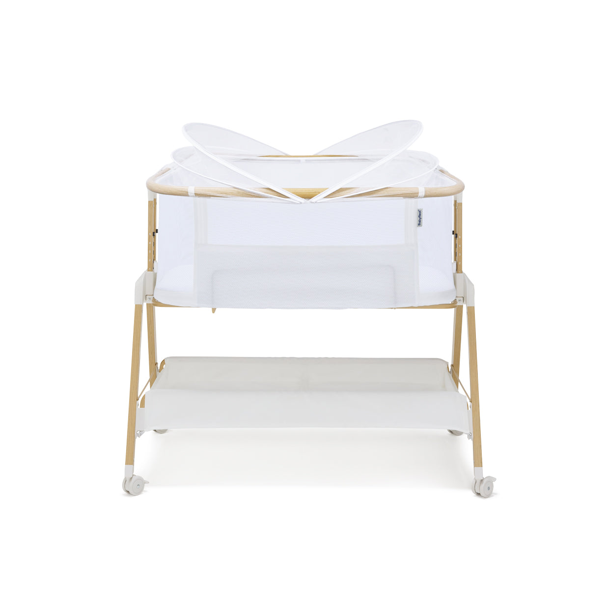 Alfie² Bedside Bassinet - White/Natural