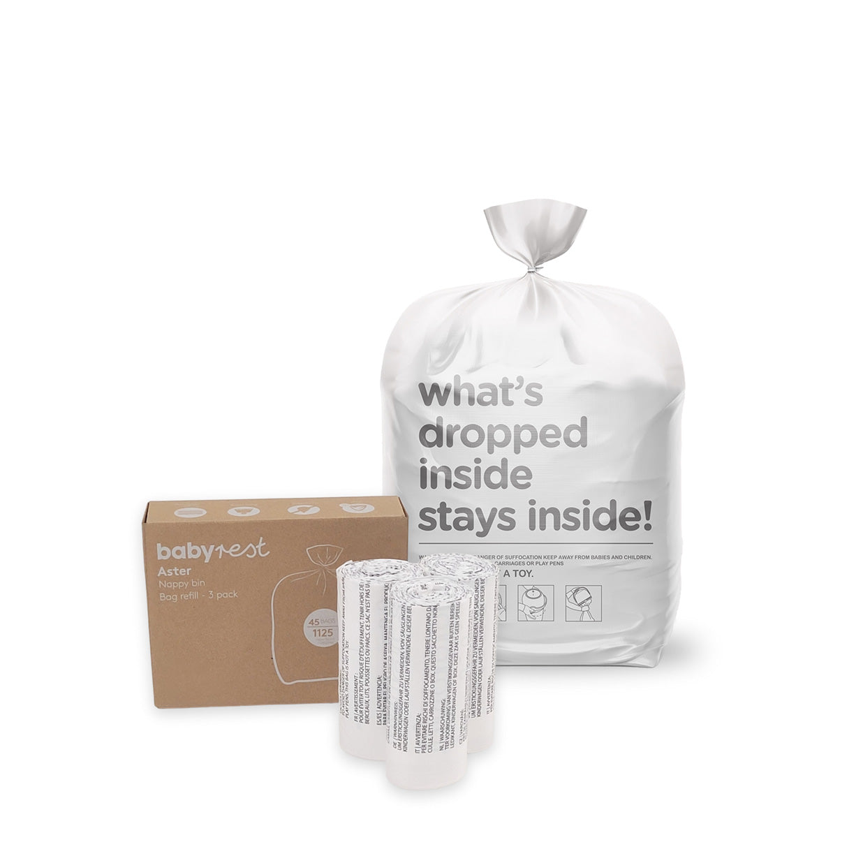 BabyRest | Aster Nappy Bin Bags Refill - 3 pack
