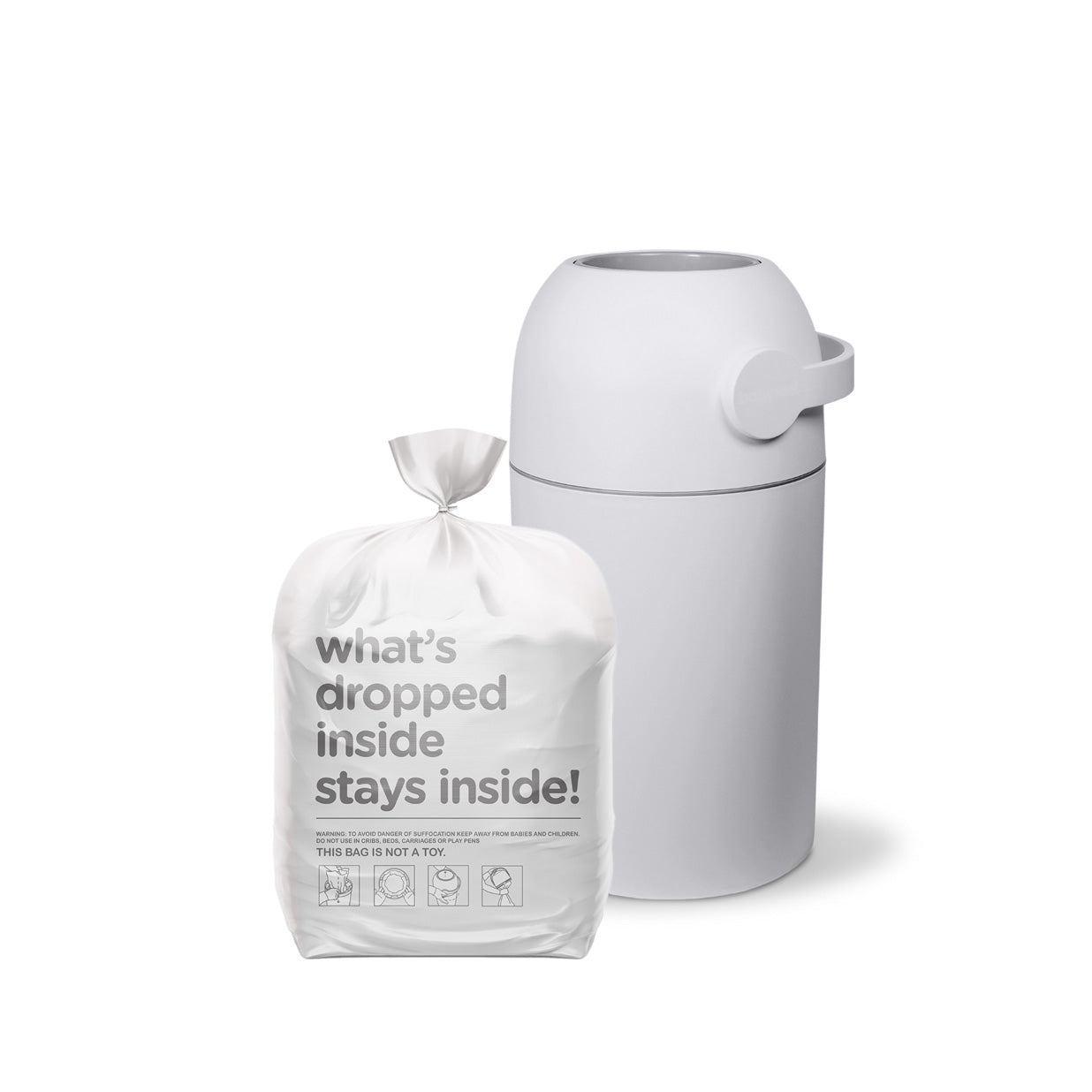 Aster Nappy Bin - White