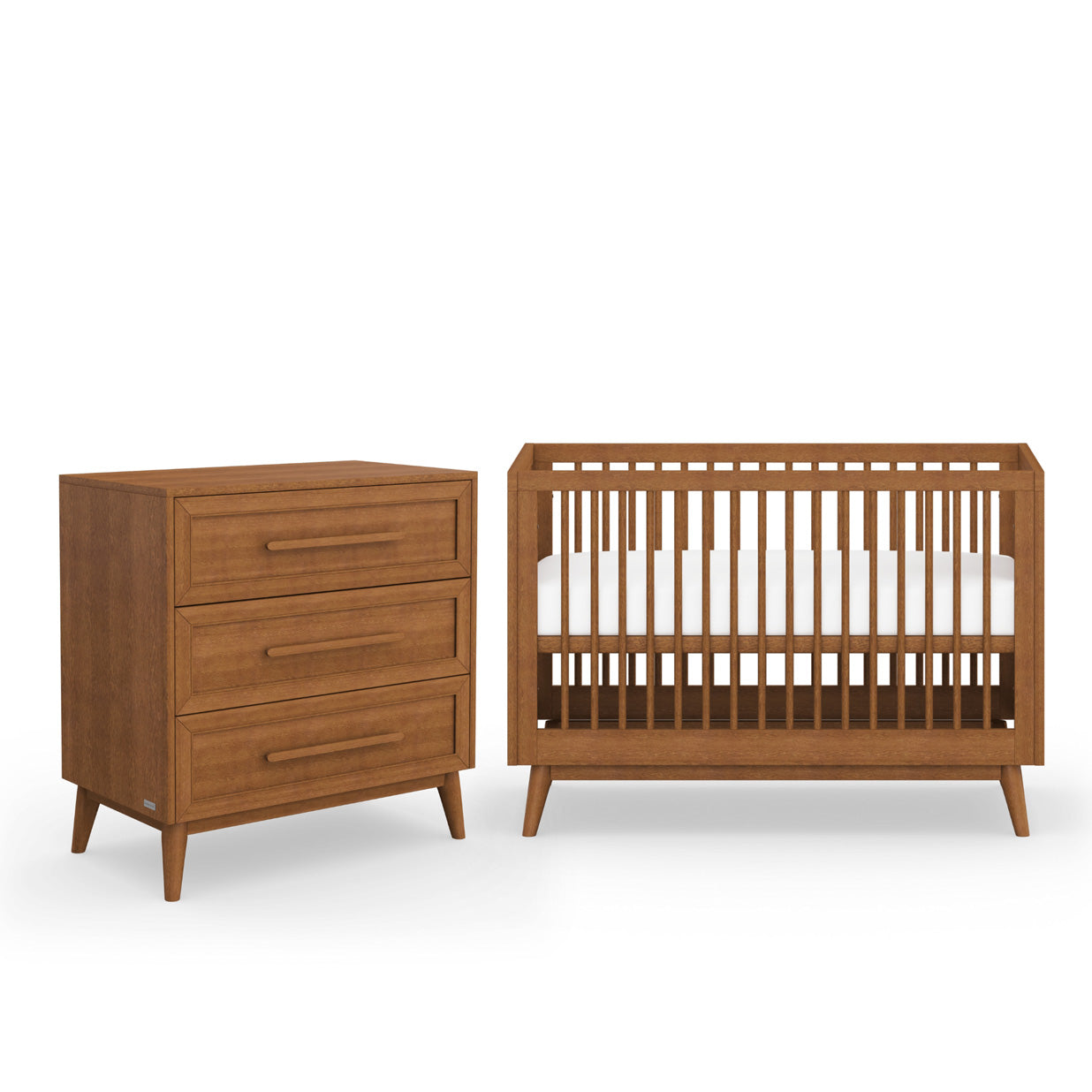 BabyRest Beckett Cot Chest Nursery Package Teak