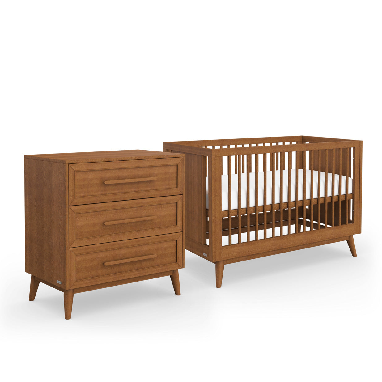 Beckett Cot & Chest Nursery Package - Teak