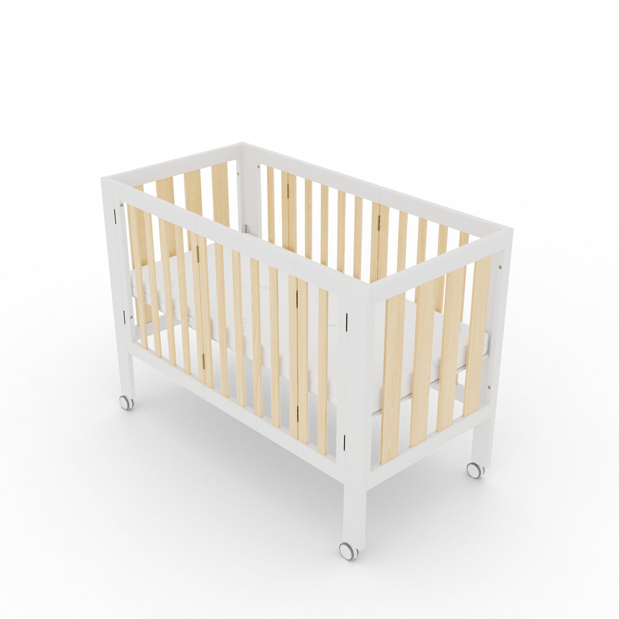 Dixie Folding Cot - White/Natural