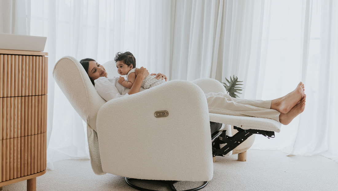Introducing the nursery chair that holds you like a hug