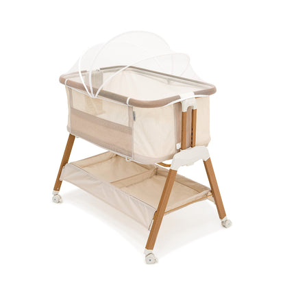 Alfie² Bedside Bassinet - Beige/Walnut
