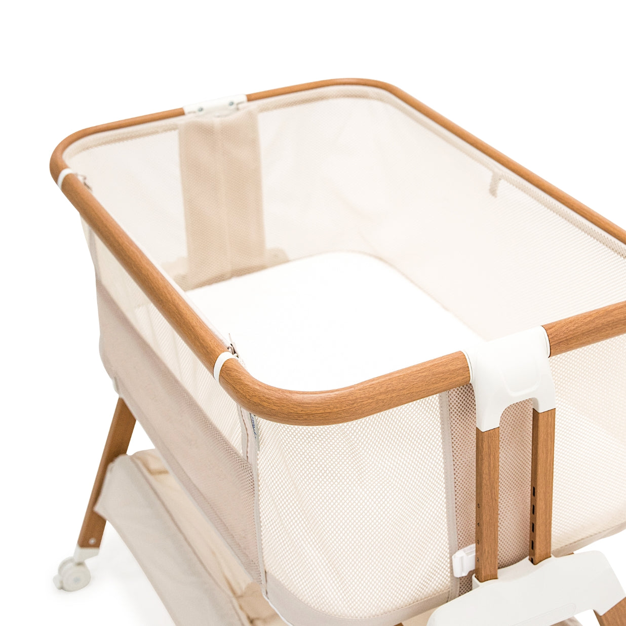 Alfie² Bedside Bassinet - Beige/Walnut