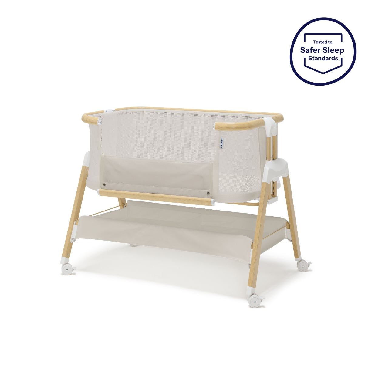 Alfie² Bedside Bassinet - Beige/Natural