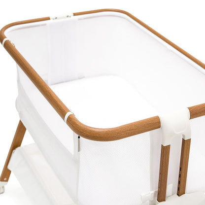 Alfie² Bedside Bassinet - White/Walnut