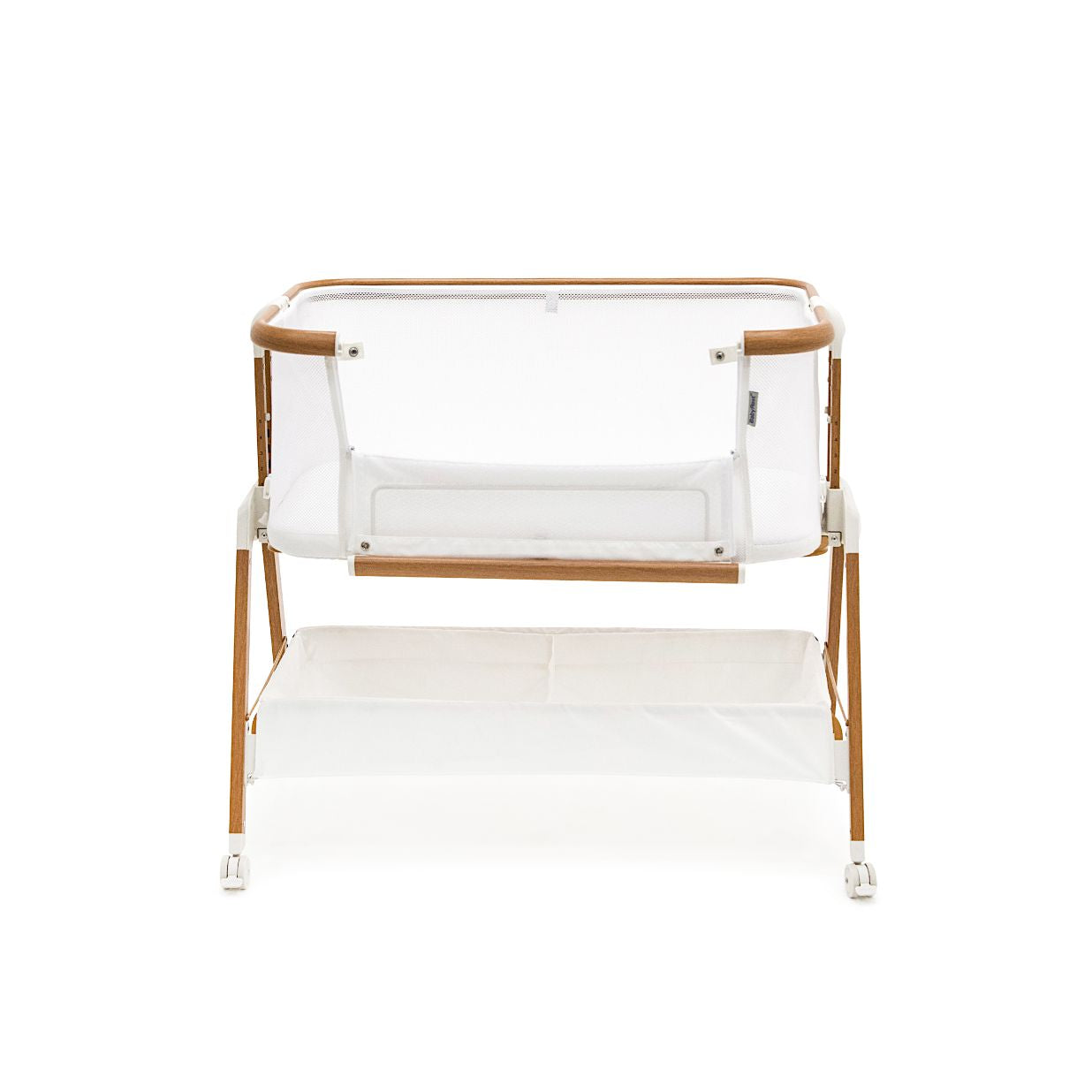 Alfie² Bedside Bassinet - White/Walnut