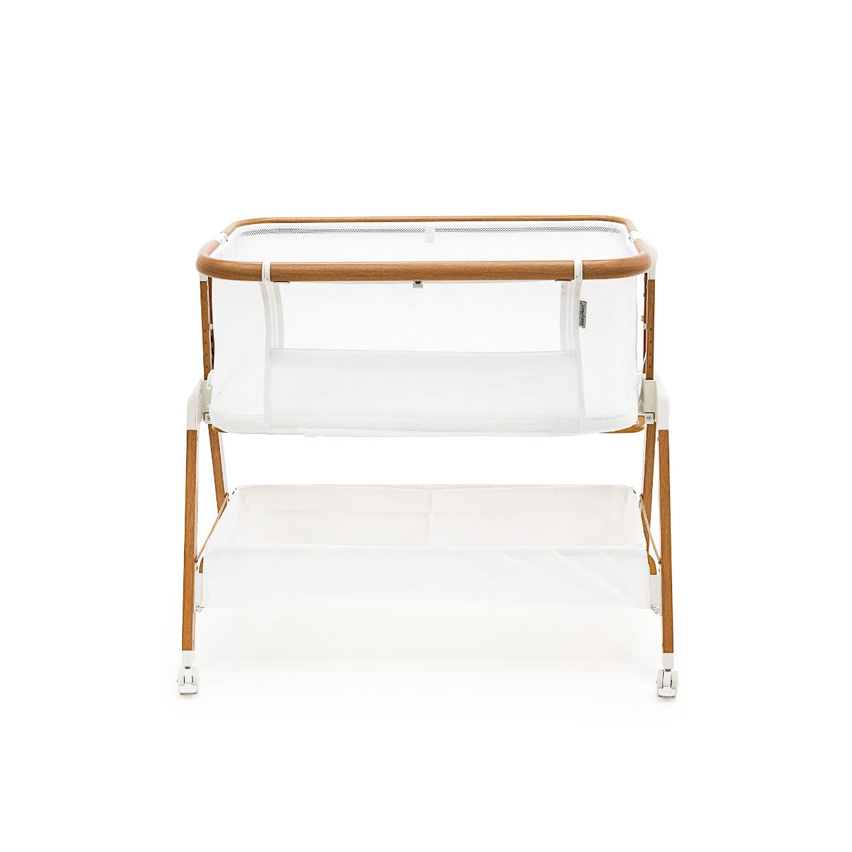 Alfie² Bedside Bassinet - White/Walnut