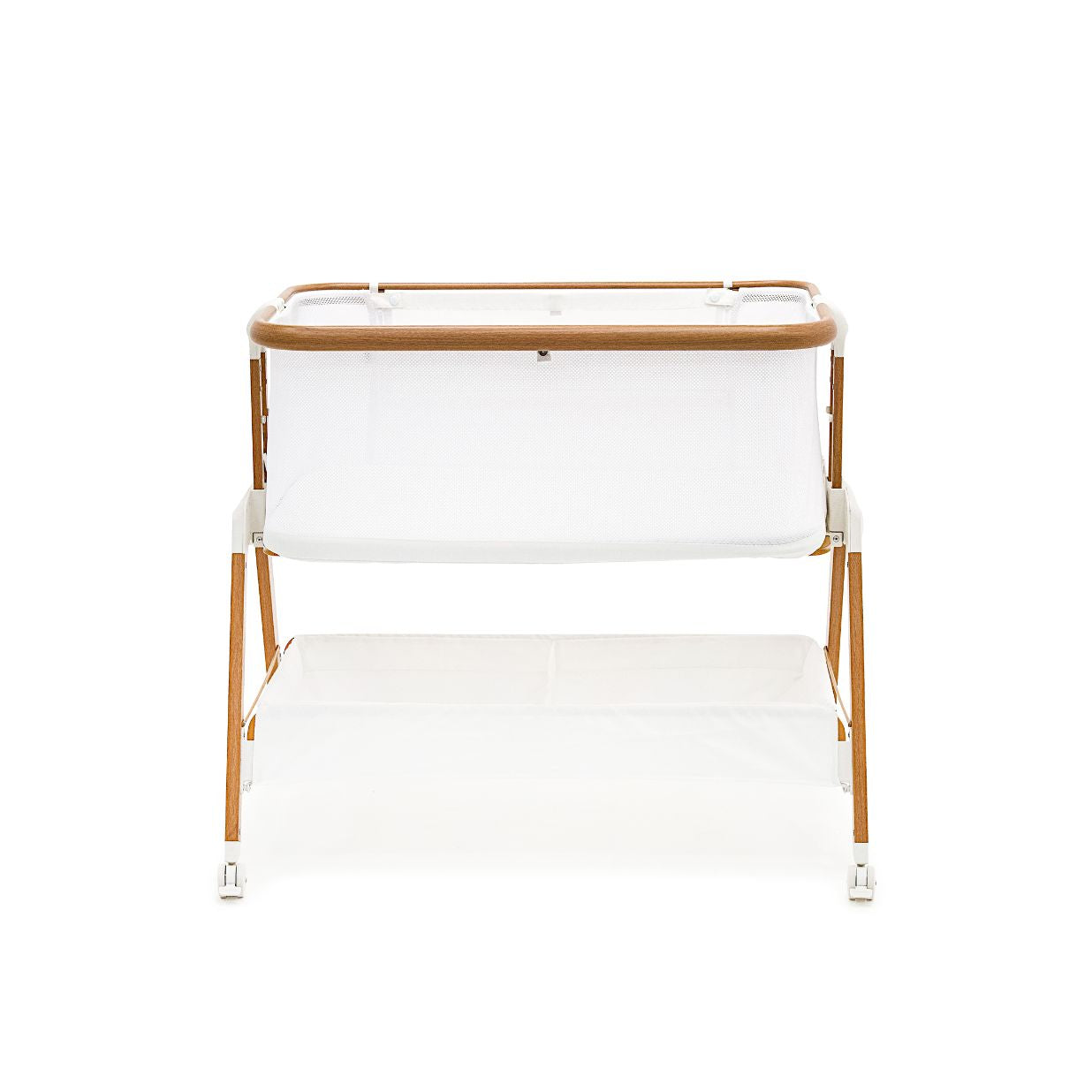 Alfie² Bedside Bassinet - White/Walnut