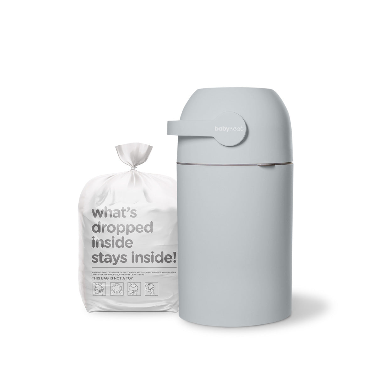 Aster Nappy Bin - Grey