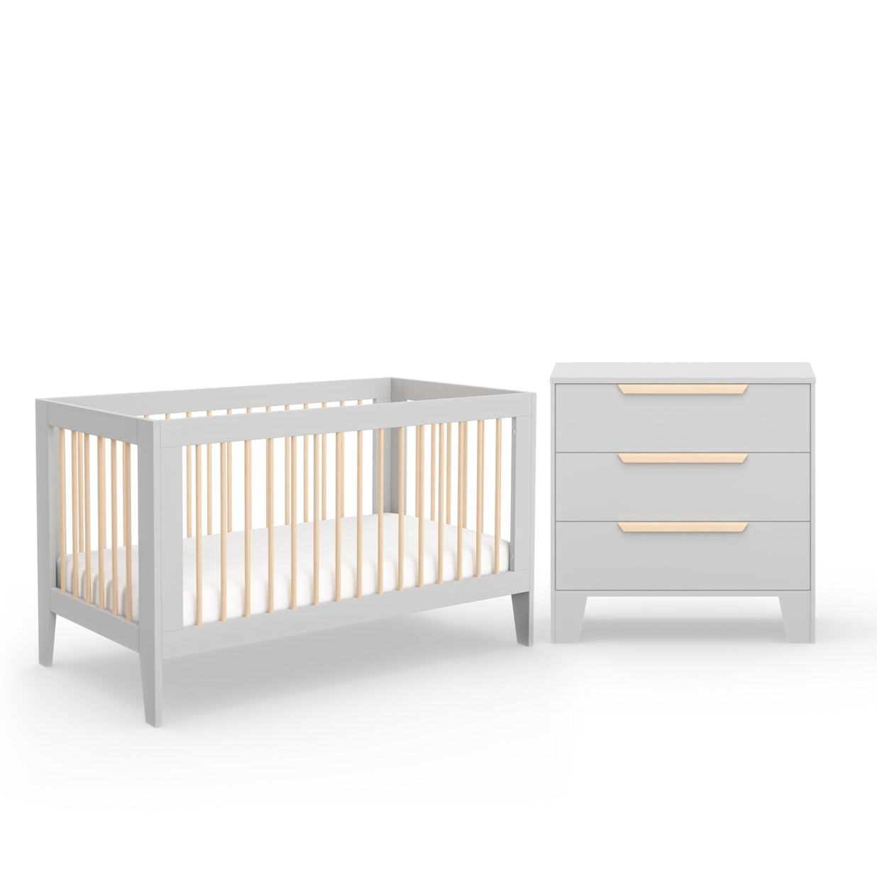 Hague Cot & Chest Nursery Package - Grey/Natural