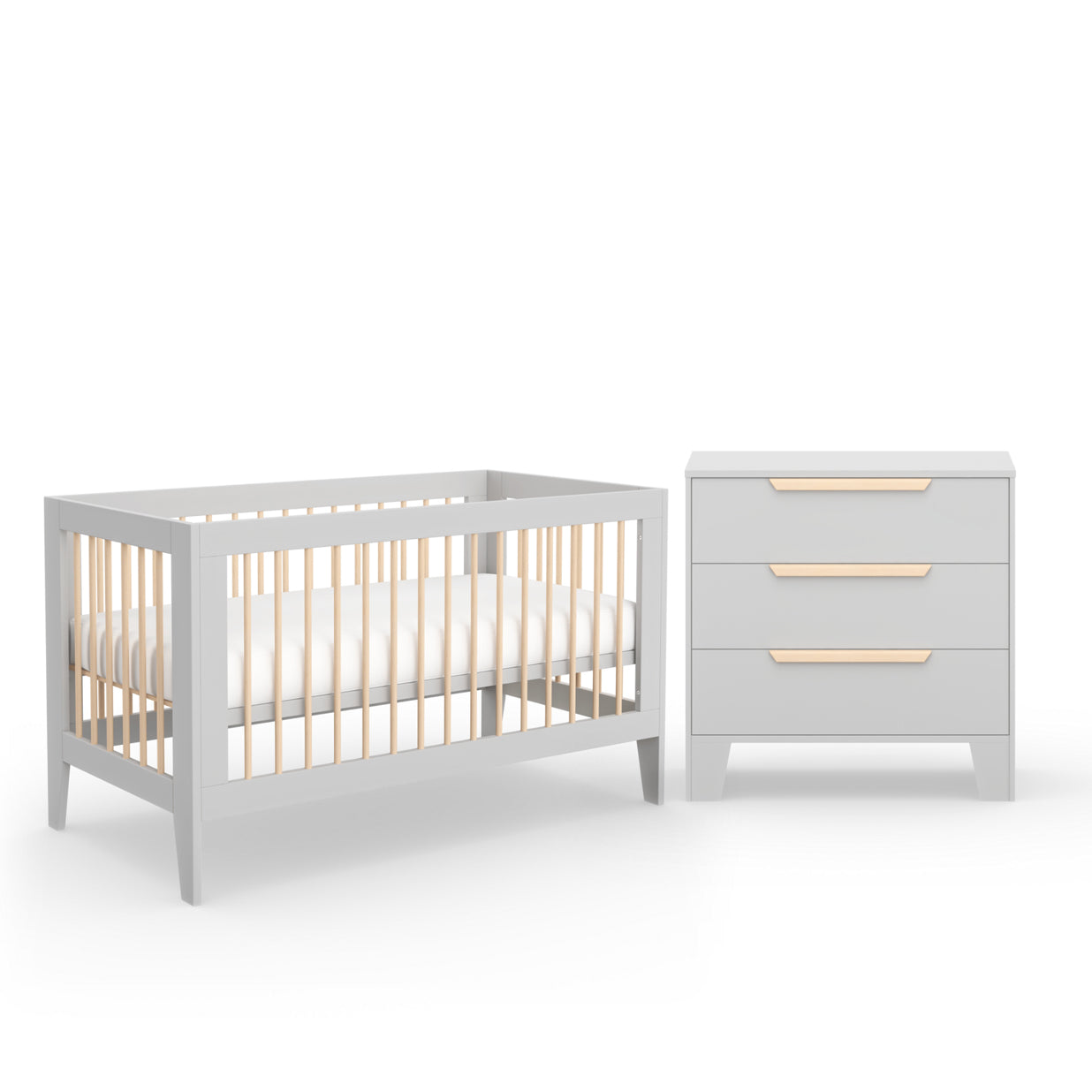 Hague Cot & Chest Nursery Package - Grey/Natural