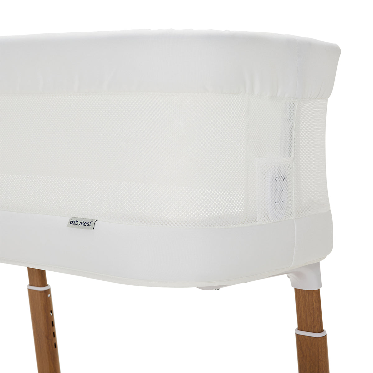Swan Smart Electric Bassinet - White/Walnut
