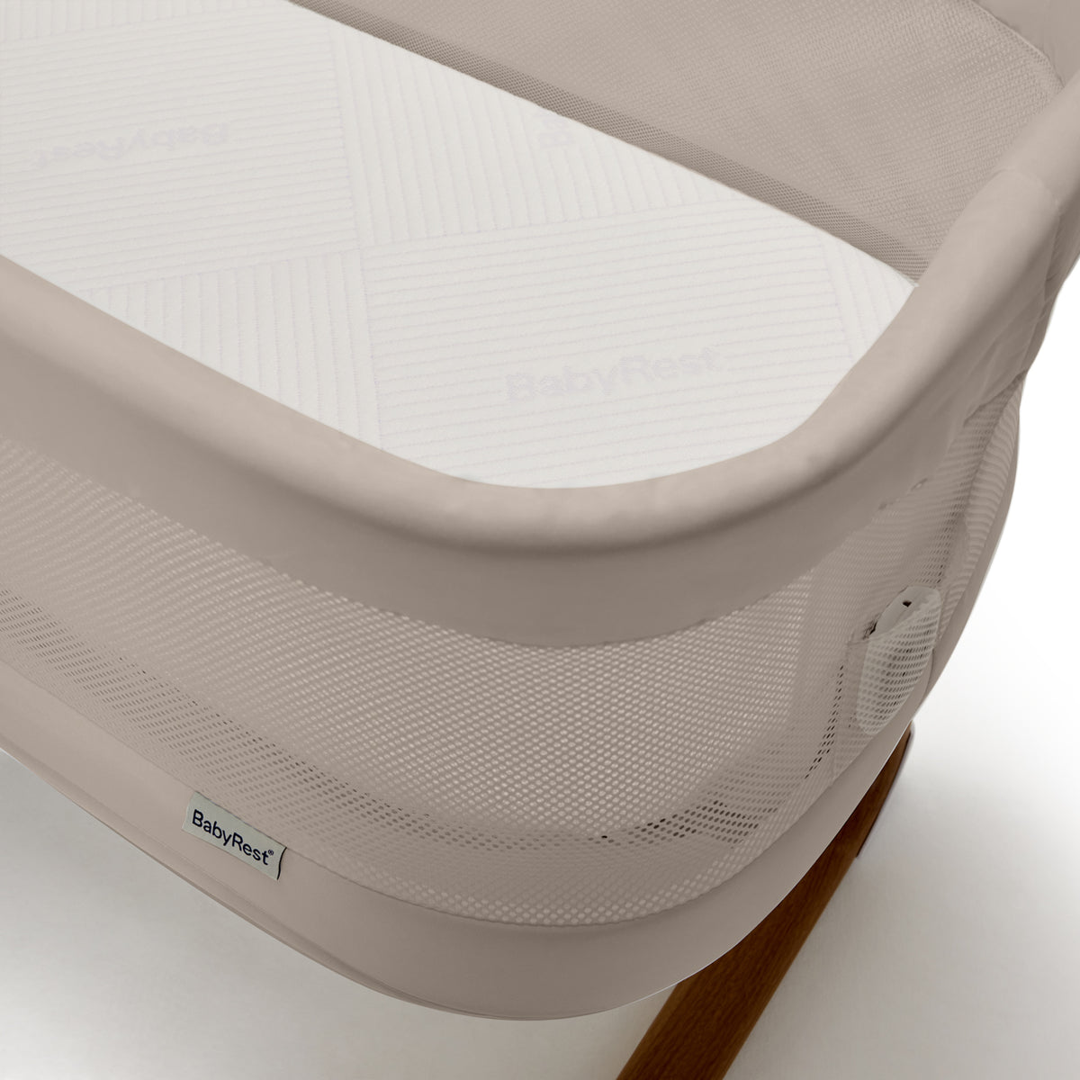 Swan Smart Electric Bassinet - Beige/Walnut