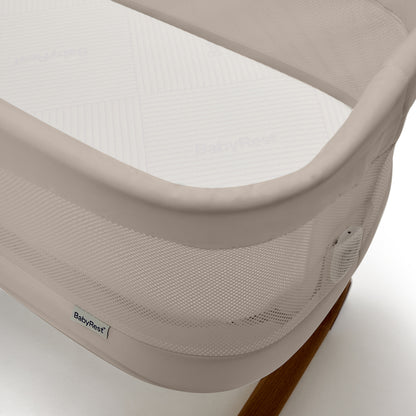 Swan Smart Electric Bassinet - Beige/Walnut
