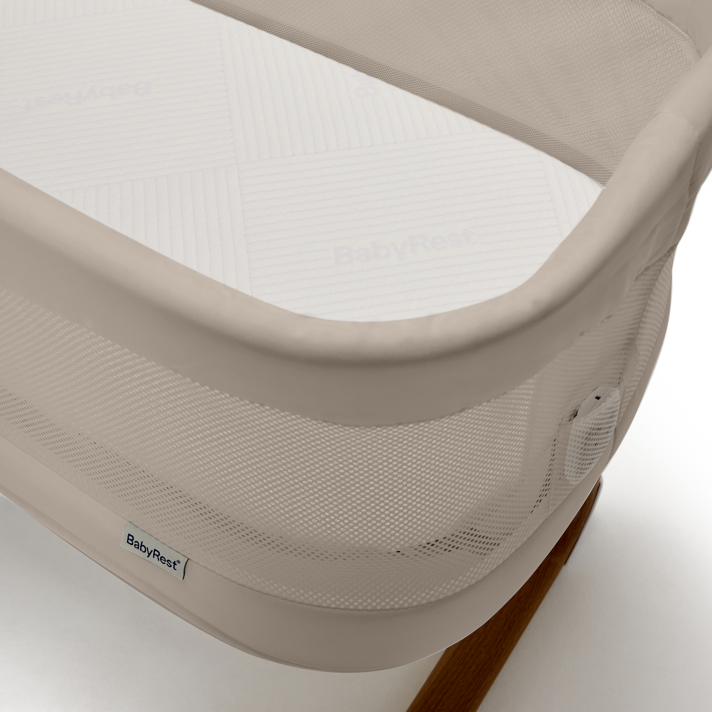 Swan Smart Bassinet Beige/Walnut
