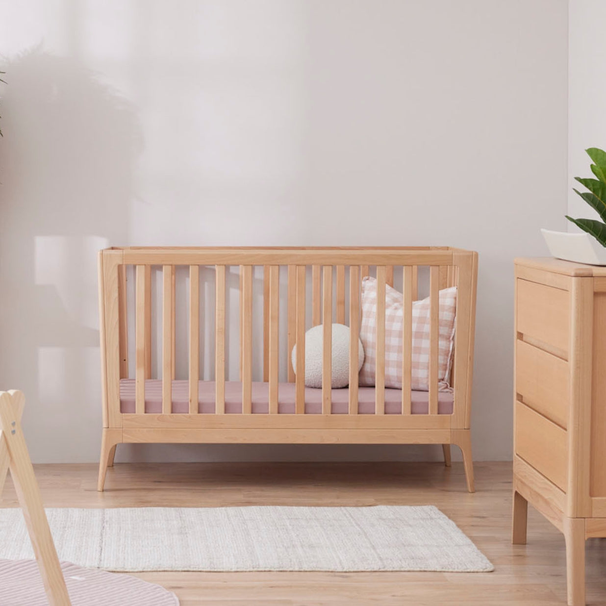 BabyRest Amara Cot & Chest Nursery Package - Beech