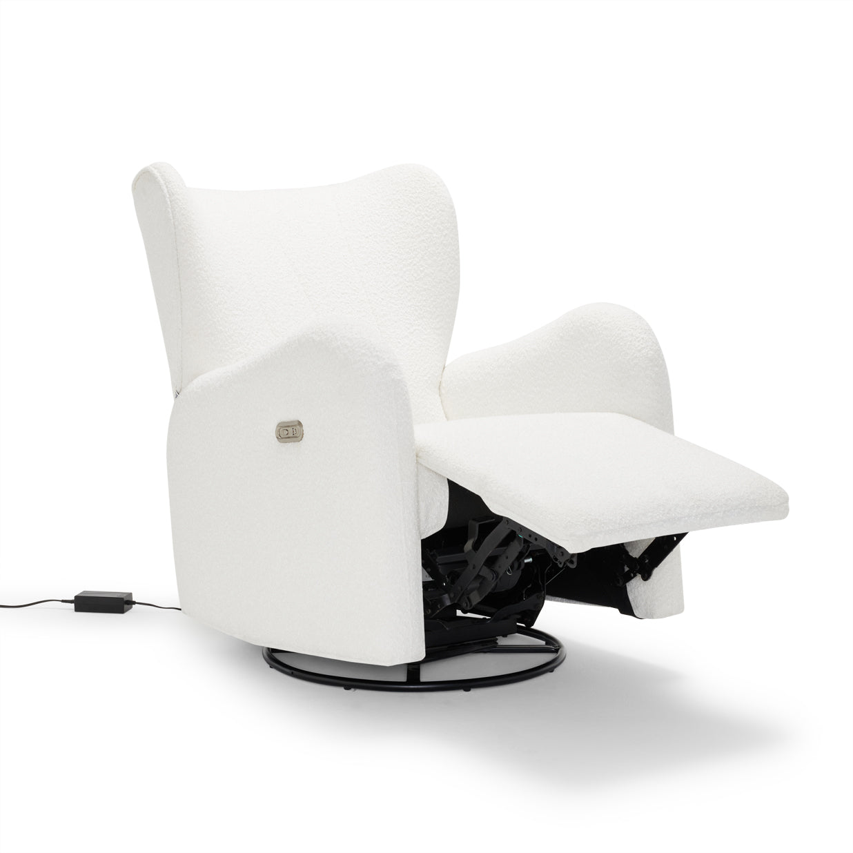 Celeste Electric Nursery Chair - White Boucle