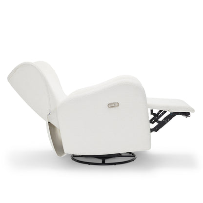 Celeste Electric Nursery Chair - White Boucle