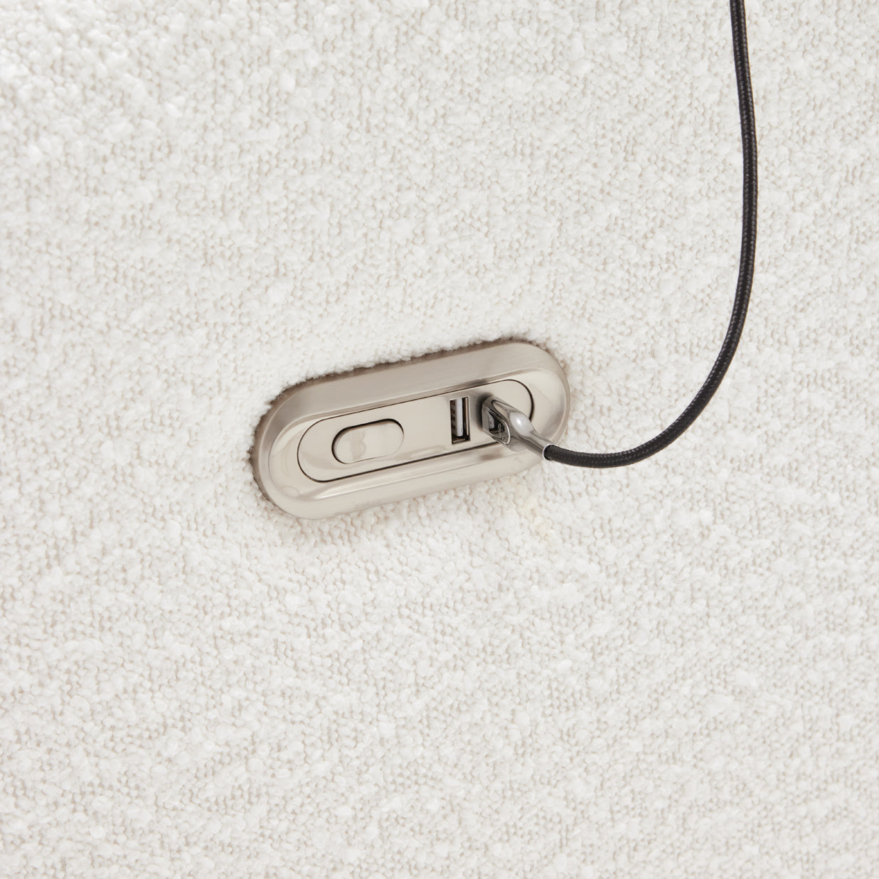 Celeste Electric Nursery Chair - White Boucle