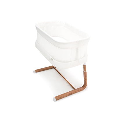 Swan Smart Electric Bassinet - White/Walnut