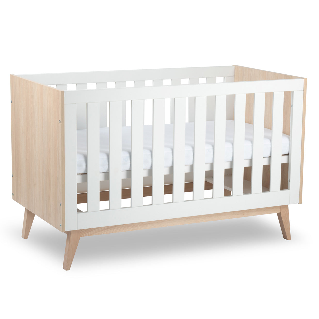 BabyRest | Tommi Cot - Oak/White