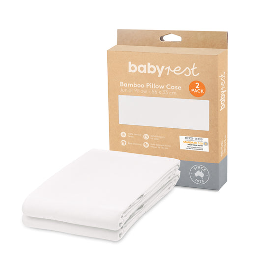 Junior Pillow Case - Bamboo - Pack of 2 - White