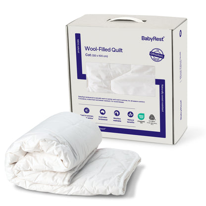 Cot Quilt - Wool Filled