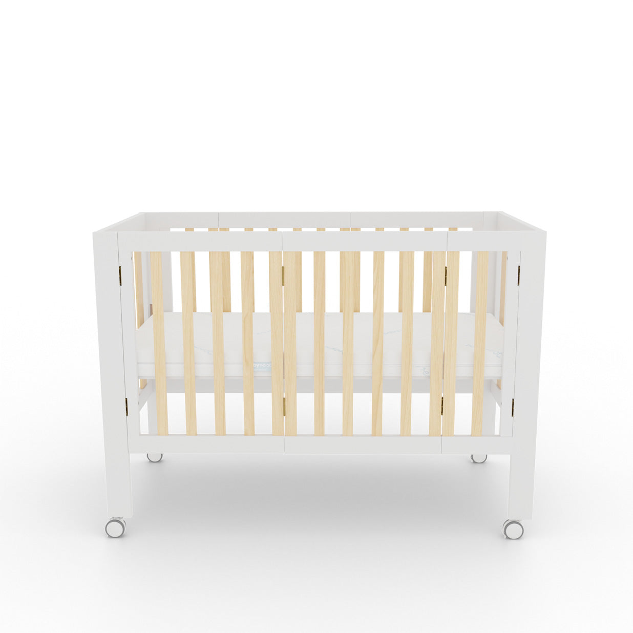 BabyRest Dixie Folding Cot White/Natural - Main Image