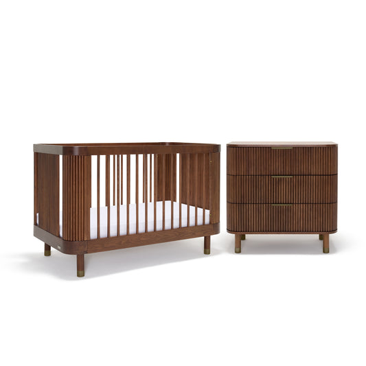 Juno Cot & Chest Nursery Package - Luxe Walnut