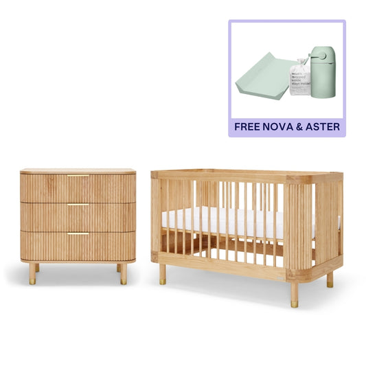 Juno Cot & Chest + Changing bundle - Sage