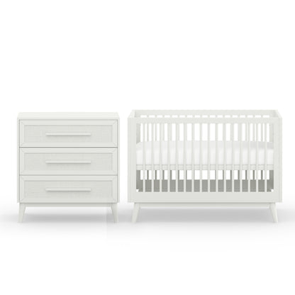 Kaya Cot & Chest Nursery Package - White
