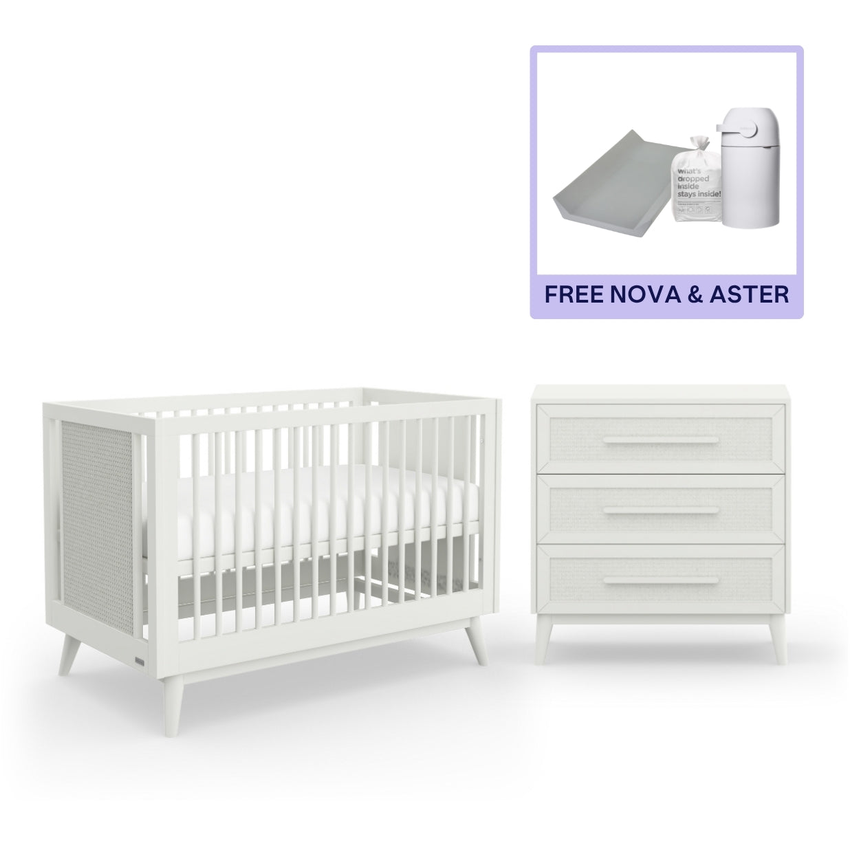 Kaya Cot & Chest + Changing bundle