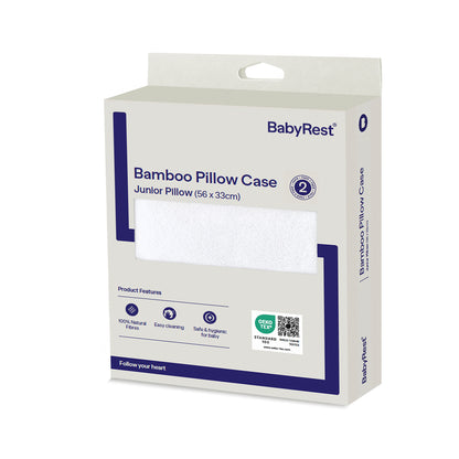 Junior Pillow Case - Bamboo - Pack of 2 - White
